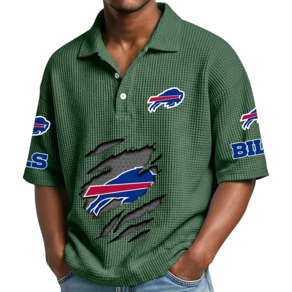 Buffalo Bills Waffle Polo Shirt Custom Your Name