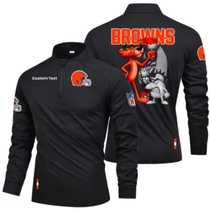 Cleveland Browns Quarter Zip Long Sleeve Shirt 2026 Limited Personalize Name