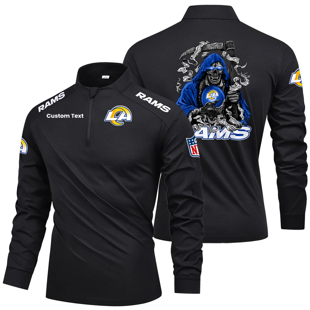 Los Angeles Rams Quarter Zip Long Sleeve New 2026 Limited Personalize ...