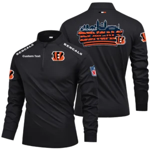 Cincinnati Bengals Quarter Zip Long Sleeve 2026 Limited Graffiti Style For Fans Personalize Name