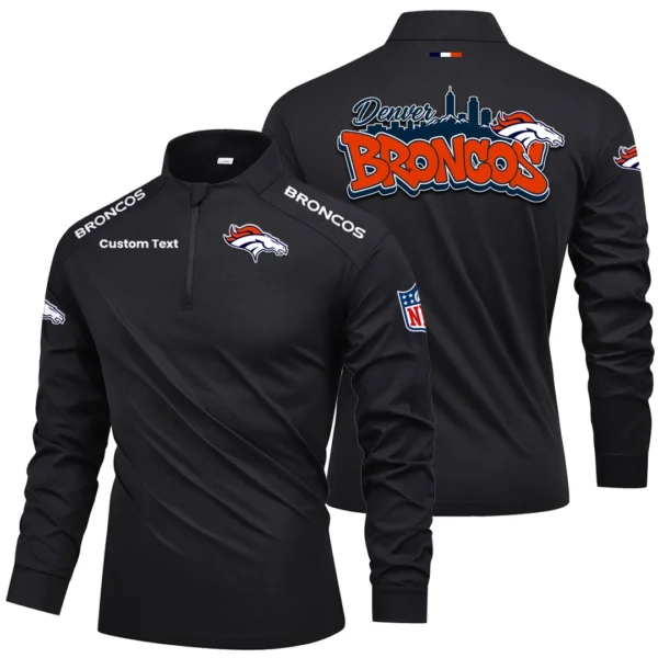 Denver Broncos Quarter Zip Long Sleeve 2026 Limited Graffiti Style For Fans Personalize Name