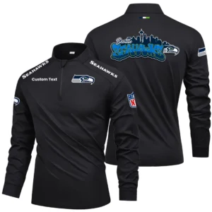 Seattle Seahawks Quarter Zip Long Sleeve 2026 Limited Graffiti Style For Fans Personalize Name