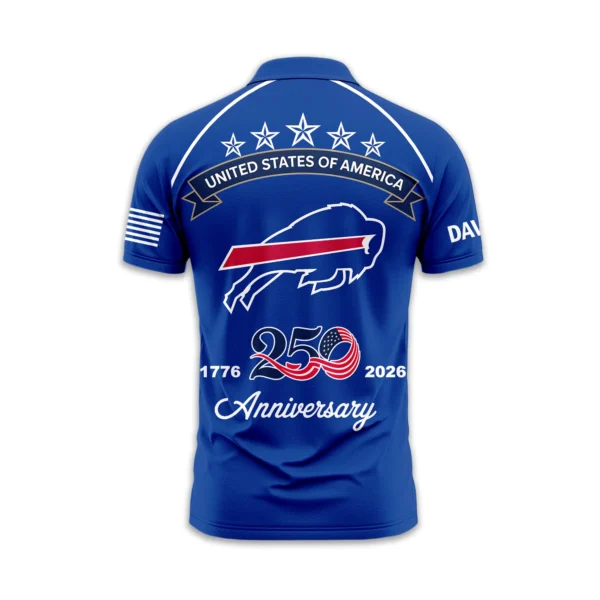 Buffalo Bills Polo Shirt x America’s 250th Anniversary 2026 Limited Customize Name
