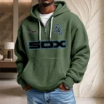 Chicago White Sox Waffle Knit Hoodie Quarter Zip New 2026 Limited Personalize Name