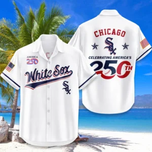 Chicago White Sox Hawaiian Shirt Premium Crinkle Textured 2026 Limited Edition America’s 250th Anniversary USA Flag