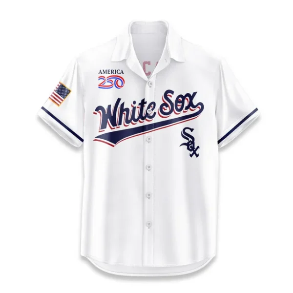 Chicago White Sox Hawaiian Shirt Premium Crinkle Textured 2026 Limited Edition America’s 250th Anniversary USA Flag