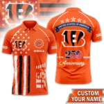 Cincinnati Bengals Polo Shirt x America’s 250th Anniversary 2026 Limited Customize Name