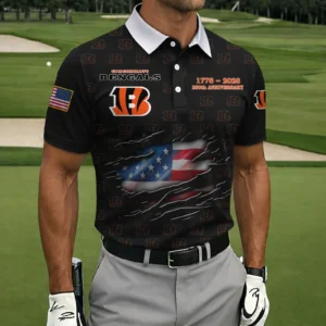 Cincinnati Bengals Polo Shirt America’s 250th Anniversary 2026 Limited Personalize Name