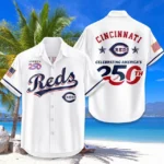 Cincinnati Reds Hawaiian Shirt 2026 Limited Edition America’s 250th Anniversary USA Flag Premium Crinkle Textured