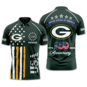 Green Bay Packers Polo Shirt x America’s 250th Anniversary 2026 Limited Customize Name
