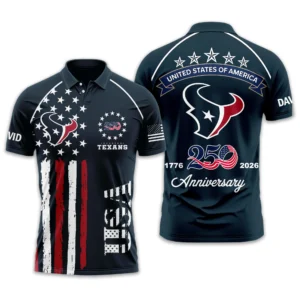 Houston Texans Polo Shirt x America’s 250th Anniversary 2026 Limited Customize Name