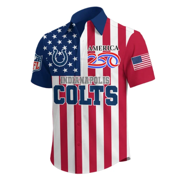 Indianapolis Colts Hawaiian Shirt 2026 Premium Crinkle Textured x Liberty Eagle Patriotic Limited Edition