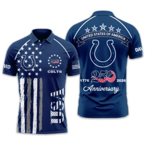 Indianapolis Colts Polo Shirt x America’s 250th Anniversary 2026 Limited Customize Name