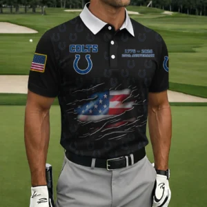 Indianapolis Colts Polo Shirt America’s 250th Anniversary 2026 Limited Personalize Name