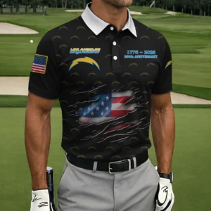 Los Angeles Chargers Polo Shirt America’s 250th Anniversary 2026 Limited Personalize Name