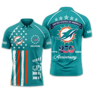 Miami Dolphins Polo Shirt x America’s 250th Anniversary 2026 Limited Customize Name