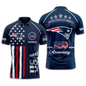 New England Patriots Polo Shirt x America’s 250th Anniversary 2026 Limited Customize Name