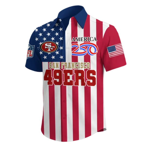 San Francisco 49ers Hawaiian Shirt 2026 Premium Crinkle Textured x Liberty Eagle Patriotic Limited Edition