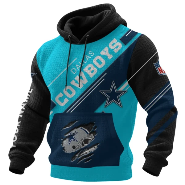 Dallas Cowboys Waffle Knit Pullover Hoodie 2026 Limited Edition Personalize Name