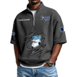 Tampa Bay Rays Polo Shirt 2026 New Men's Quarter Zip Waffle Knit