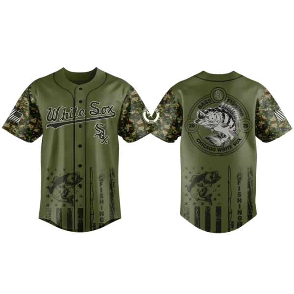 Chicago White Sox Baseball Jersey x Bass Fishing Limited Edition Premium Short Sleeve Limited