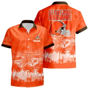 Cleveland Browns Hawaiian Shirt 2026 Premium Crinkle Textured Personalize Name
