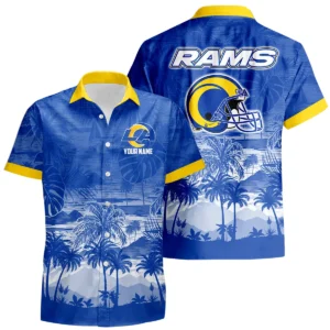 Los Angeles Rams Hawaiian Shirt 2026 Premium Crinkle Textured Personalize Name