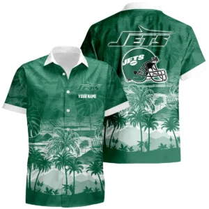 New York Jets Hawaiian Shirt 2026 Premium Crinkle Textured Personalize Name
