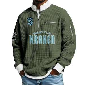 SeaKraken Waffle Sweatshirt Quarter-Zip Stand Collar 2026 Limited Personalize Name