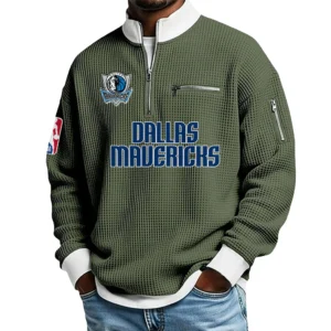 Dallas Mavericks Waffle Sweatshirt Quarter-Zip Stand Collar 2026 Limited Personalize Name
