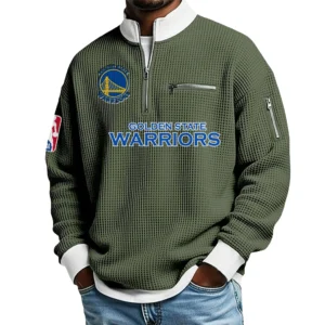 Golden State Warriors Waffle Sweatshirt Quarter-Zip Stand Collar 2026 Limited Personalize Name