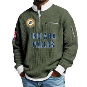 Indiana Pacers Waffle Sweatshirt Quarter-Zip Stand Collar 2026 Limited Personalize Name