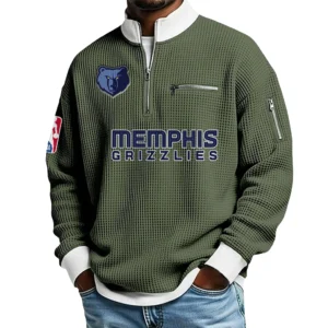 Memphis Grizzlies Waffle Sweatshirt Quarter-Zip Stand Collar 2026 Limited Personalize Name