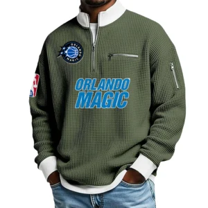 Orlando Magic Waffle Sweatshirt Quarter-Zip Stand Collar 2026 Limited Personalize Name