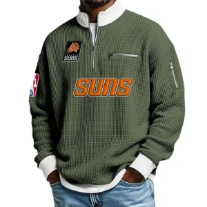 Phoenix Suns Waffle Sweatshirt Quarter-Zip Stand Collar 2026 Limited Personalize Name