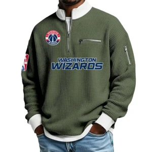 Washington Wizards Waffle Sweatshirt Quarter-Zip Stand Collar 2026 Limited Personalize Name
