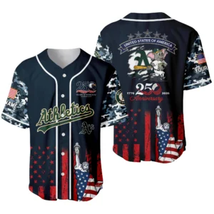 Athletics x 250th Anniversay Baseball Jersey Limited Edition Premium Short Sleeve Personalize Name