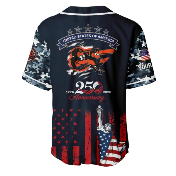 Baltimore Orioles x 250th Anniversay Baseball Jersey Limited Edition Premium Short Sleeve Personalize Name