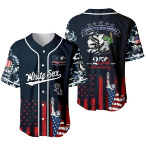Chicago White Sox x 250th Anniversay Baseball Jersey Limited Edition Premium Short Sleeve Personalize Name