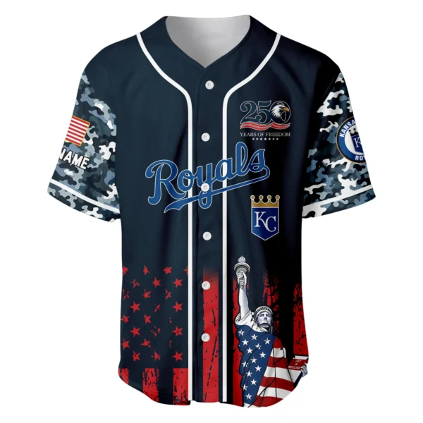 Kansas City Royals x 250th Anniversay Baseball Jersey Limited Edition Premium Short Sleeve Personalize Name