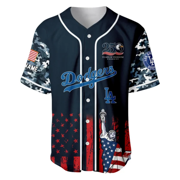 Los Angeles Dodgers x 250th Anniversay Baseball Jersey Limited Edition Premium Short Sleeve Personalize Name