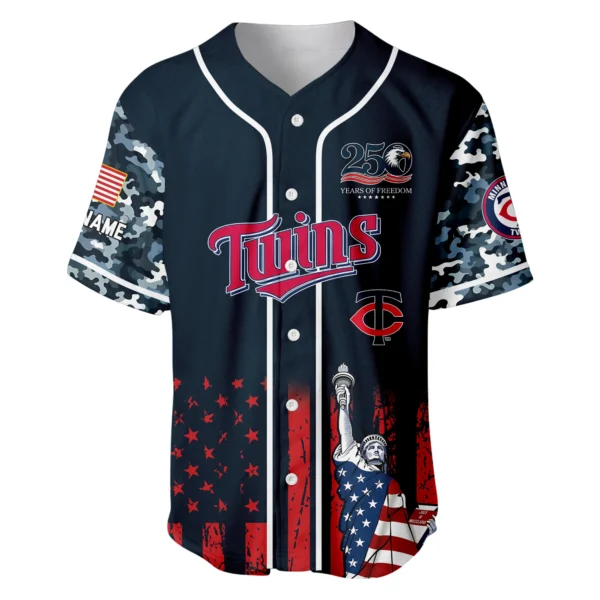Minnesota Twins x 250th Anniversay Baseball Jersey Limited Edition Premium Short Sleeve Personalize Name
