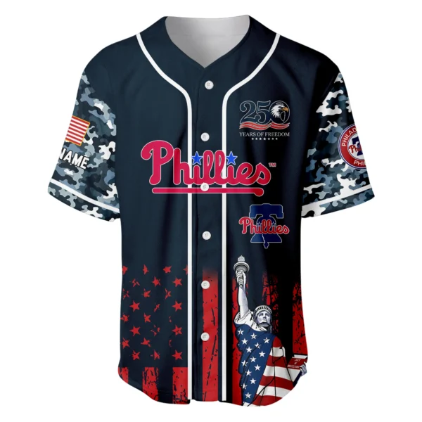 Philadelphia Phillies x 250th Anniversay Baseball Jersey Limited Edition Premium Short Sleeve Personalize Name