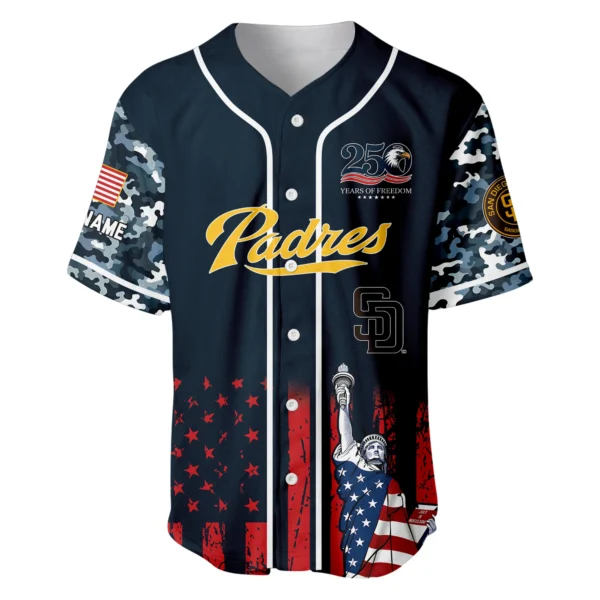 San Diego Padres x 250th Anniversay Baseball Jersey Limited Edition Premium Short Sleeve Personalize Name