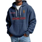 Arizona State Sun Devils Waffle Knit Hoodie Quarter Zip Personalize Name