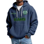 Colorado State Rams Waffle Knit Hoodie Quarter Zip Personalize Name