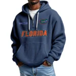 Florida Gators Waffle Knit Hoodie Quarter Zip Personalize Name