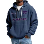 Kansas State Wildcats Waffle Knit Hoodie Quarter Zip Personalize Name