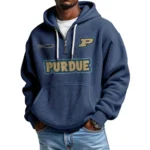 Purdue Boilermakers Waffle Knit Hoodie Quarter Zip Personalize Name