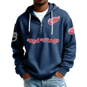 Detroit Red Wings Men’s Corduroy Quarter Zip Hoodie